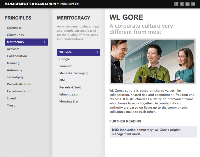 Sample Page from the Hackathon Example Database
